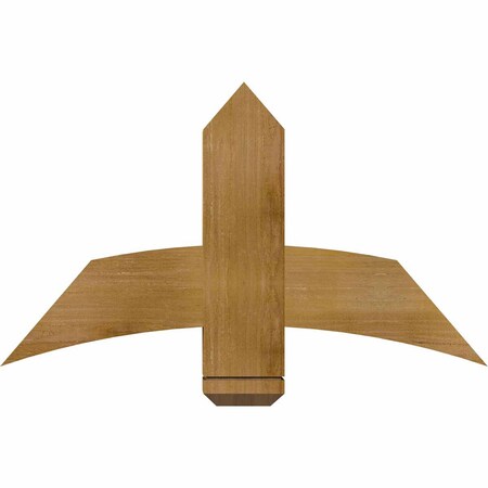 Ekena Millwork Bellingham Rough Sawn Timber Gable Bracket, Western Red Cedar, 36"W x 21"H x 4"D x 6"F, 14/12 Pitch GBW036X21X0406BEL00RWR